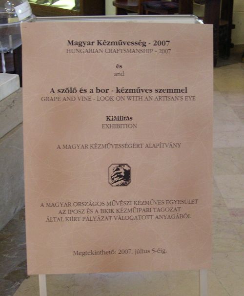 2007_Magyar Kézművesség 2007 - Mezőgazdasági Múzeumtabla